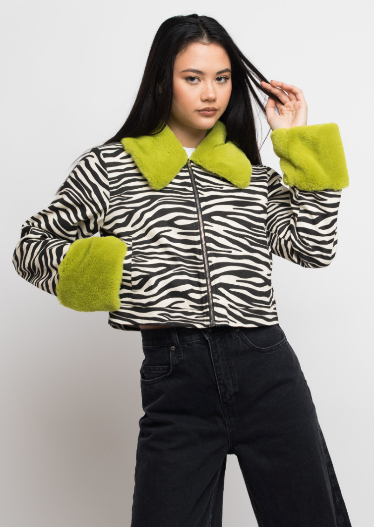 Zara top zebra jacket