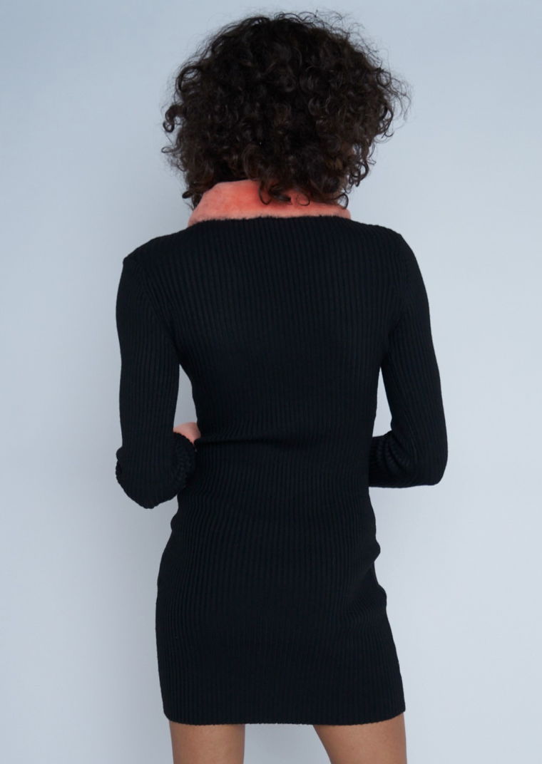 Fur Trim Mini Dress Unfayzd Apparel Fur Trim Mini Dress Unfayzd Apparel