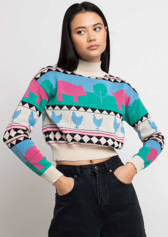 Knitted Animal Crop